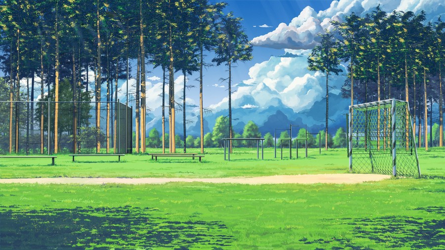 Tranquil Escape: Anime-Inspired Park Serenity