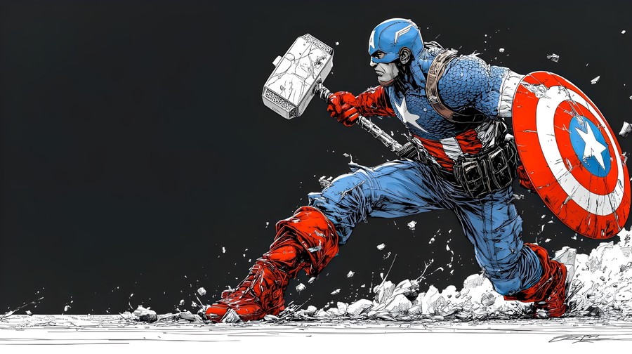 Captain America Unleashes Justice