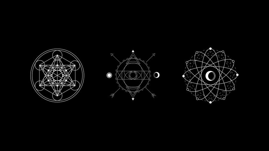 Celestial Symbols in Minimalist Design