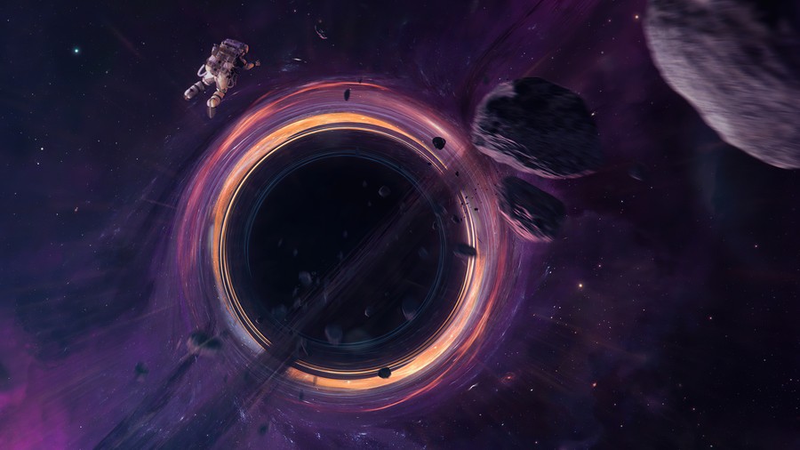Interstellar Aesthetic: Cosmic Astronaut Adventure with Nebula and Saturn-like Rings