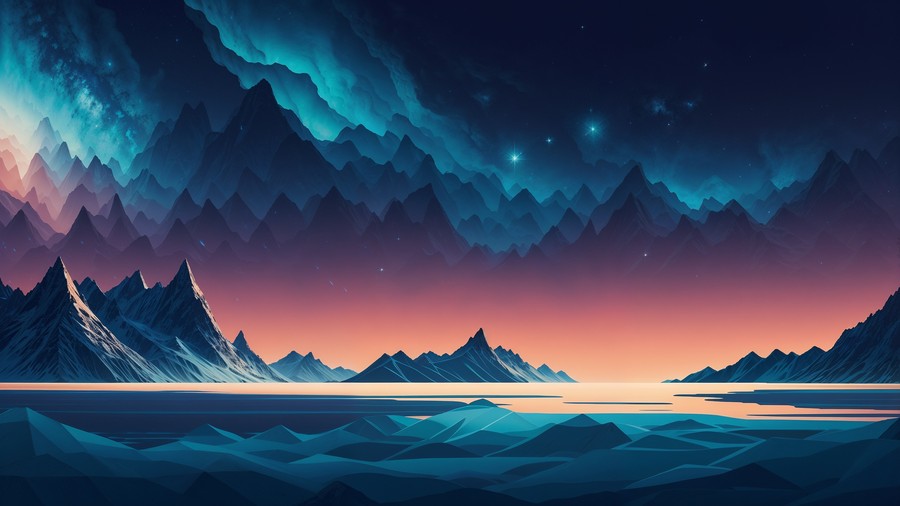 Cosmic Mountains at Dawn