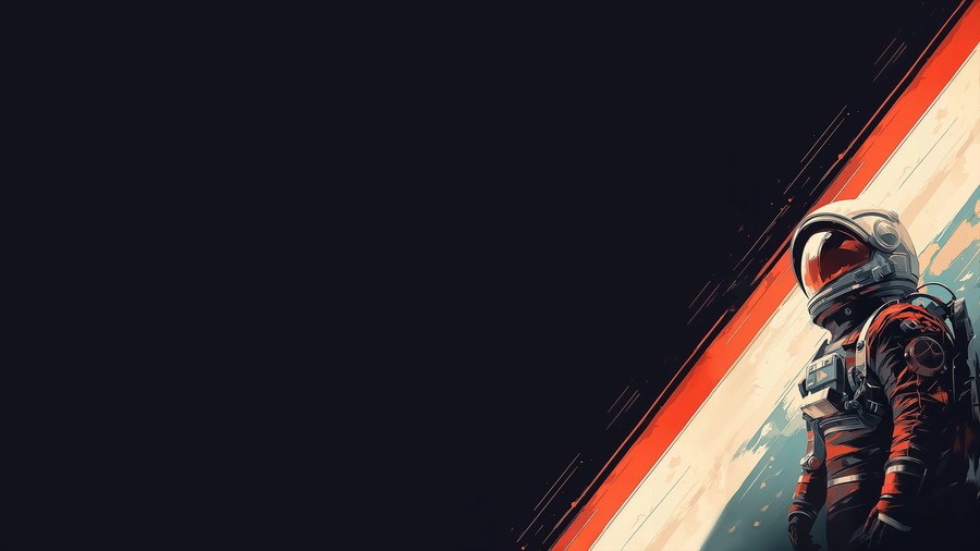 Cosmic Solitude: Astronaut Amongst Celestial Colors