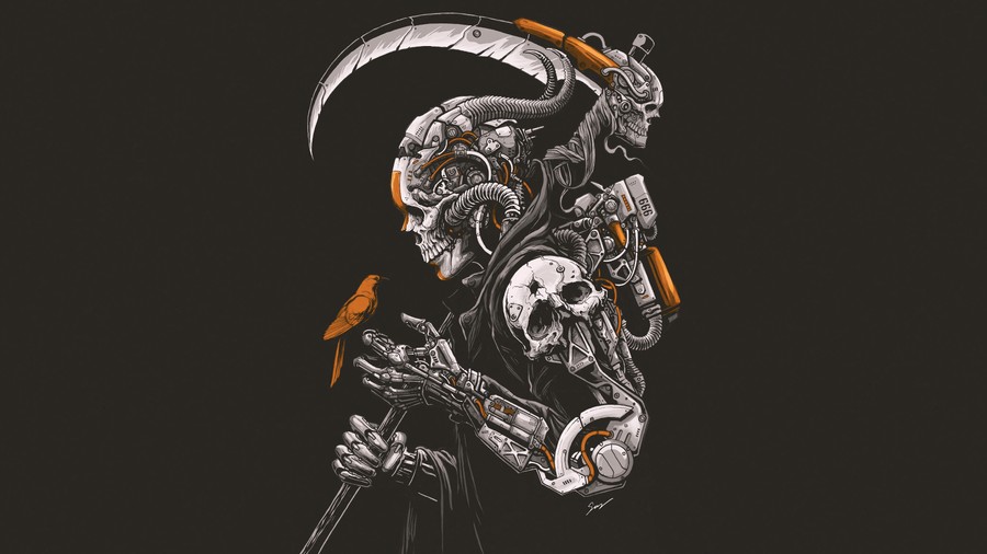 Cybernetic Reaper: Dark Sci-Fi Fusion