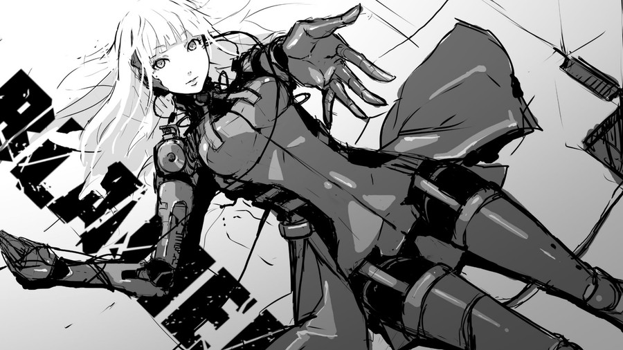 Neon Shadows: Cybernetic Warrior in a Futuristic Noir Universe