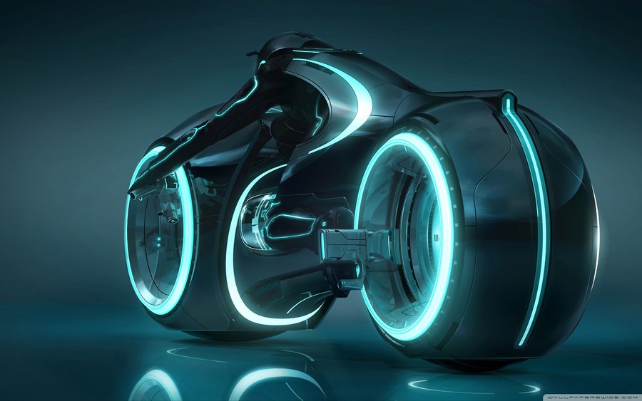 Cyberpunk Velocity: Neon-Powered Futuristic Motorcycle