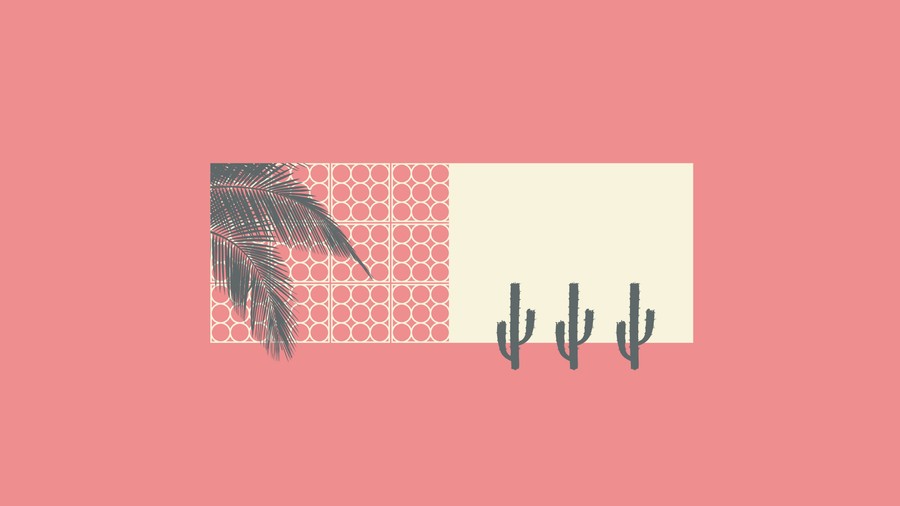 Desert Harmony: Geometric Pink & Nature