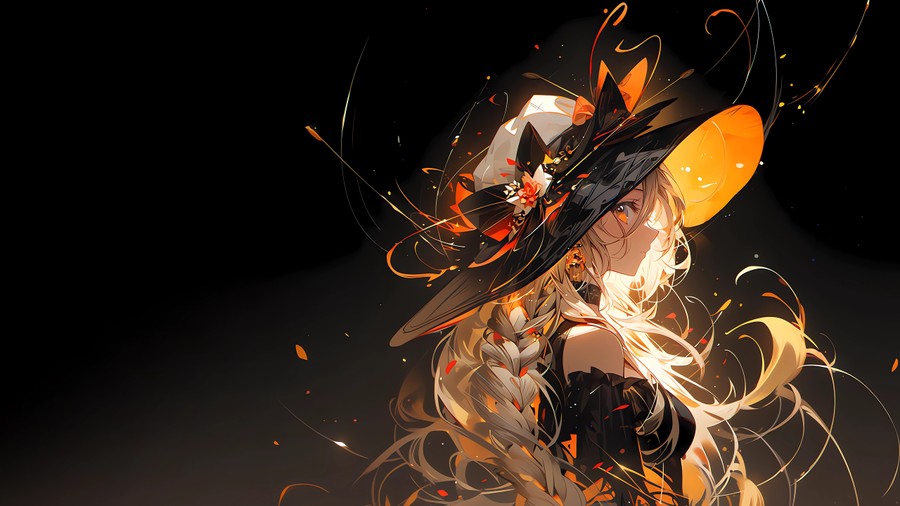 Enchanted Witch in Autumn Bloom