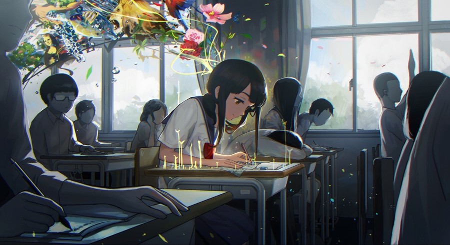 Ephemeral Radiance: A Magical Classroom Reverie