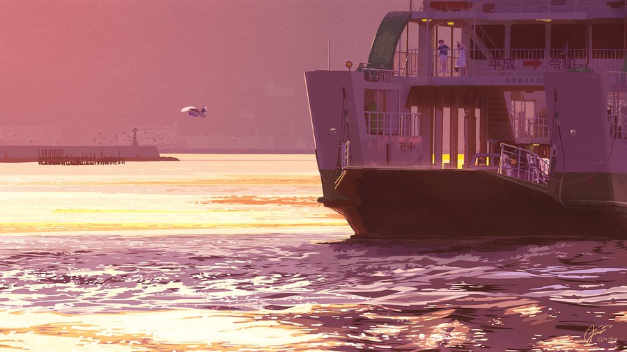 Ethereal Sunset Sail: A Cruise into Twilight