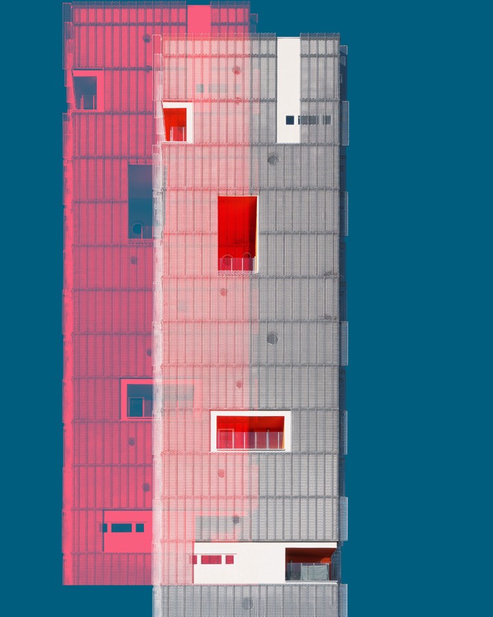 Futuristic Grid Tower