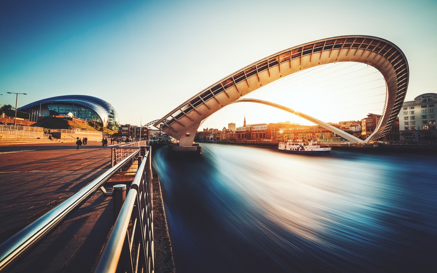 Gateshead Millennium Bridge at Sunset