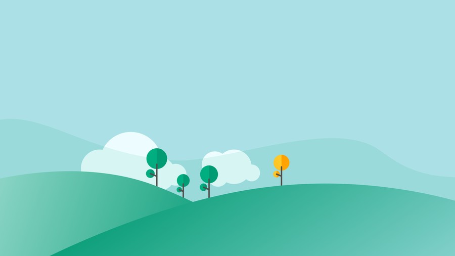 Whispers of Color: Gentle Hills and Whimsical Foliage