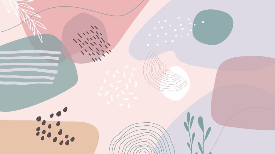 Harmony in Pastels: Geometric Abstraction Meets Organic Flow