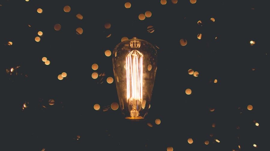 Golden Glow: Timeless Elegance of a Vintage Filament Bulb