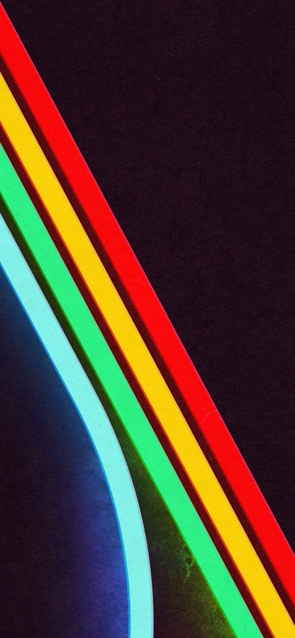 Luminous Nebula: Abstract Vertical Stripes in Vibrant Hues on a Dark Canvas