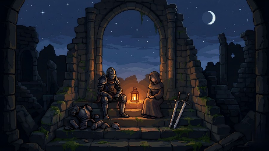 Midnight at the Crumbling Arch: Whispers of Shadow and Steel