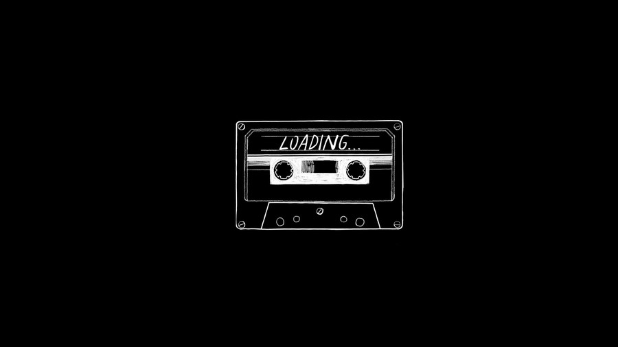 Minimalist Cassette Tape Loading Art