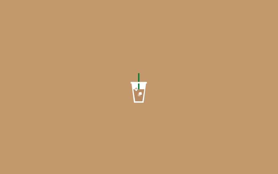 Minimalist Iced Coffee Wallpaper