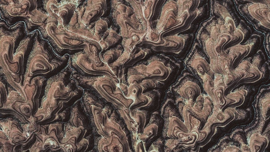 Mysterious Earth: Abstract Geological Art with Earthy Tones