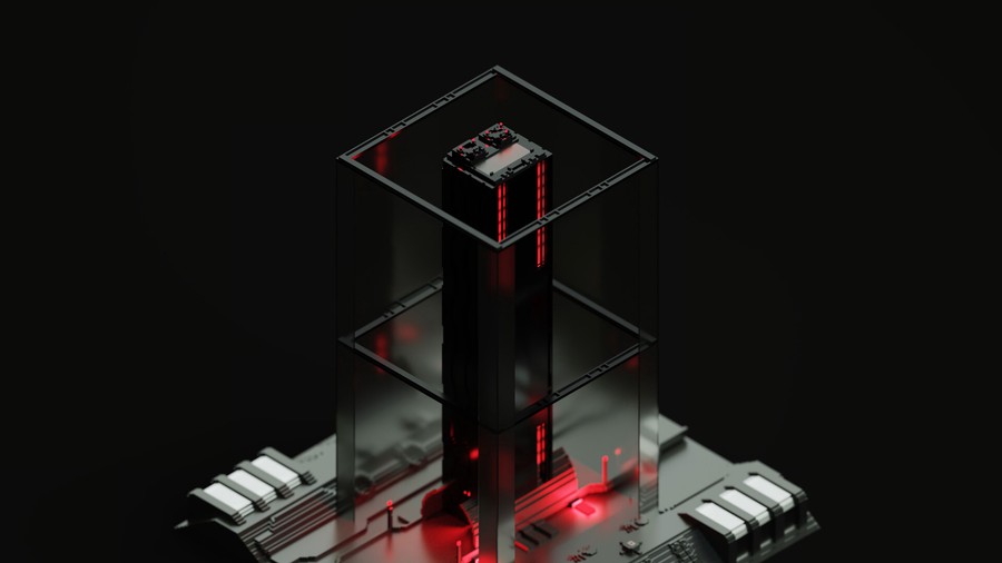 Neon Cybernetic Tower