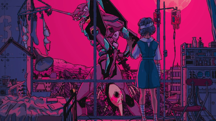 Neon Dreamscape: Girl Meets Mecha