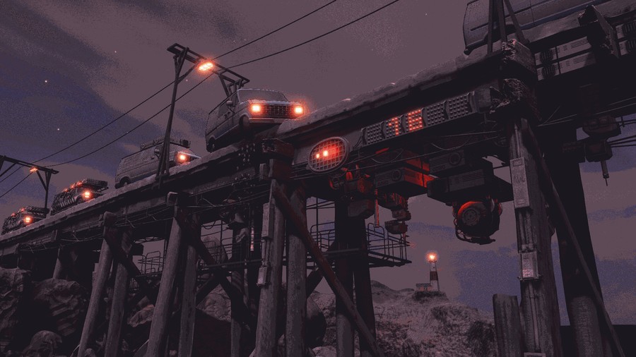 Illuminated Guardian: Futuristic Rescue in the Neon Shadows