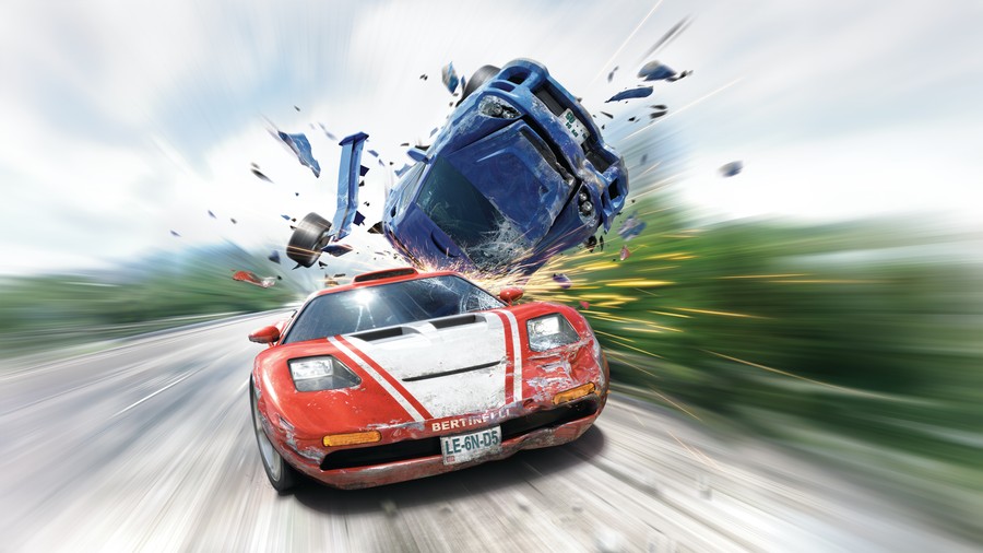 High-Speed Impact: Red and Blue Collision Chaos