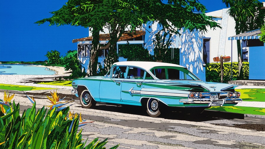 Retro Beach Driving: A Nostalgic Journey to Paradise