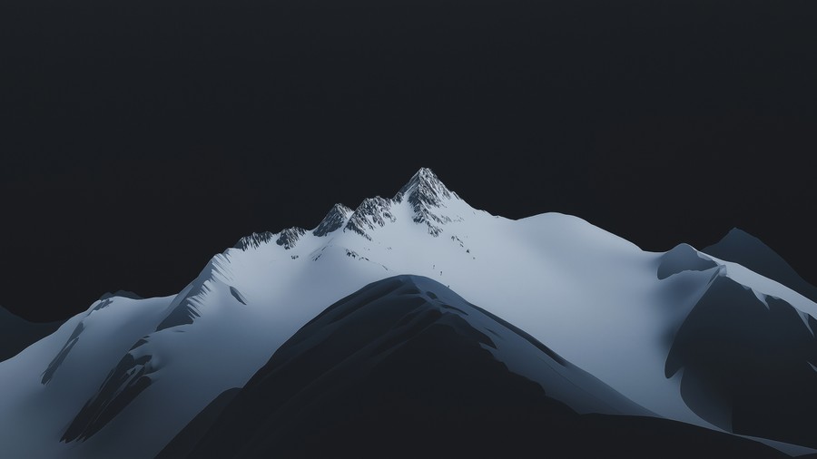 Silent Nights: Majestic Snow-Capped Peaks Under Celestial Stars