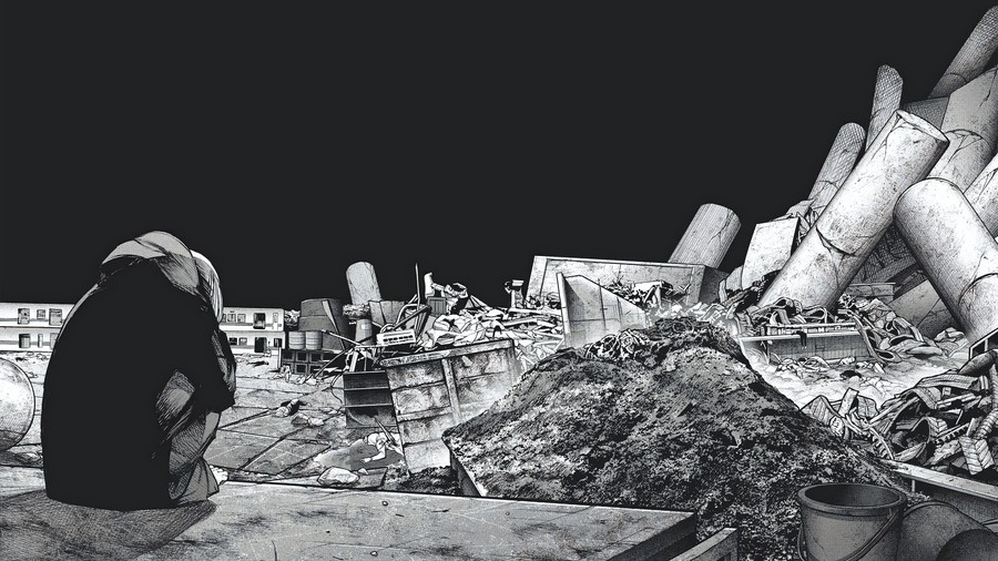 Solitary Vigil in the Ruins