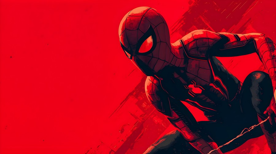 Spidey's Urban Vigil: Spider-Man 2018 Movie Wallpaper in 4K