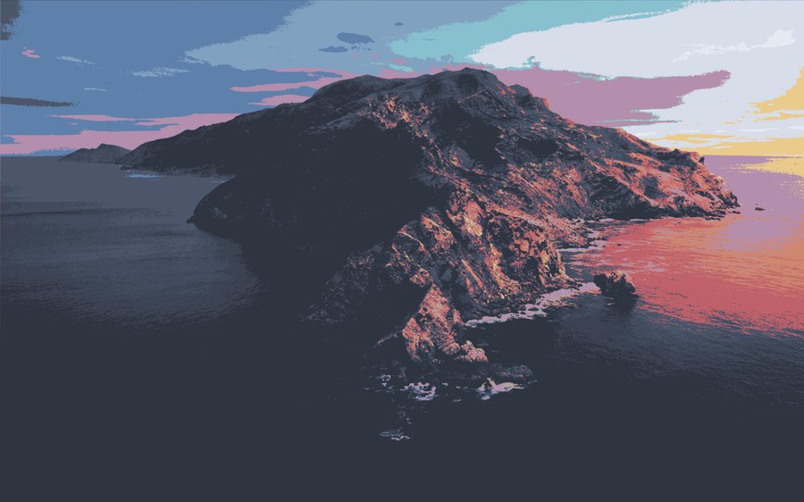 Sunset Over Rugged Coastline