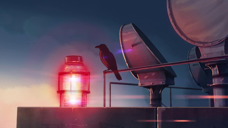 Twilight Silhouette: Crow Amidst the Celestial Receivers