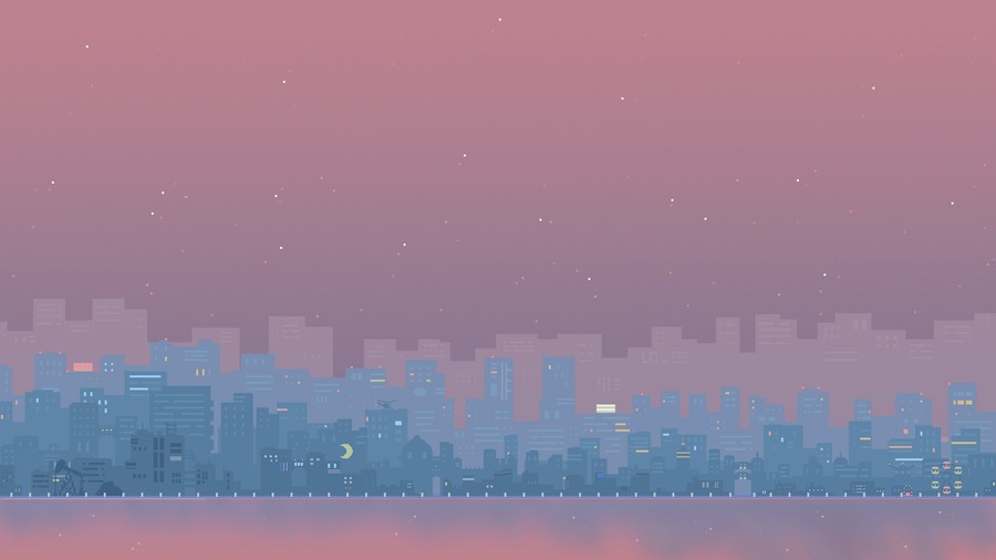 Urban Dreamscape: A Neon Haze Over City Skies