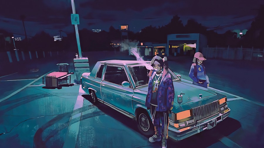 Urban Night Dream: Inky Tattooed Punks and Enigmatic Car