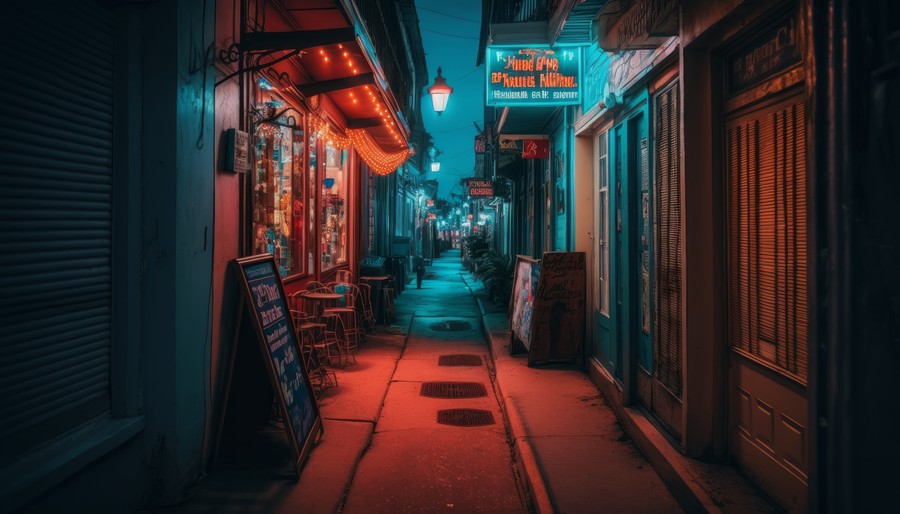Urban Nocturne: Neon Dreams And Silent Streets