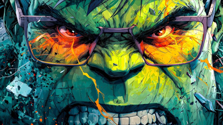 Wrathful Goliath: The Angry Hulk Wall Art