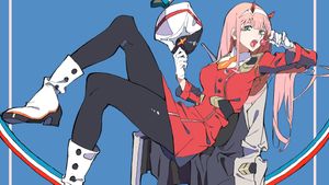 Anime Sci-Fi Warrior: Crimson Red Meets Playful Confidence - Cute Wallpaper