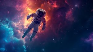 Cosmic Drifter: Interstellar Solitude - Niedliches Hintergrundbild