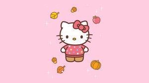 Autumn Whimsy: Hello Kitty's Seasonal Adventure - 可爱壁纸