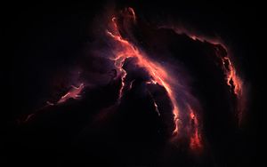 Celestial Cosmic Dance: Flowing Pink & Indigo Nebulae Against the Stars - Fond d'écran mignon
