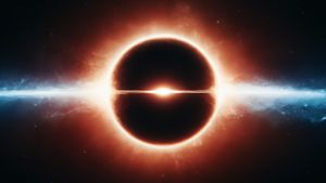 Celestial Eclipse: Cosmic Fusion of Light and Shadow - Fond d'écran mignon