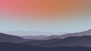 Celestial Reverie: A Gradient of Pink and Blue - Cute Wallpaper