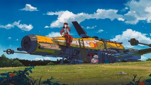 Celestial Skyward Reverie: Anime Starscape - خلفية لطيفة