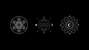 Celestial Symbols in Minimalist Design - Cute Wallpaper