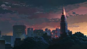 Cosmic Urban Twilight - Cute Wallpaper