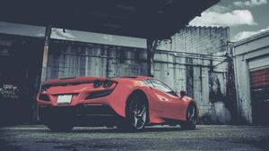 Crimson Fury: The Red Beast Unleashed in an Industrial Cathedral - Cute Wallpaper