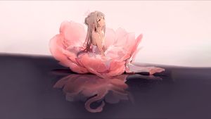 Ethereal Blossom: Reflections of Serenity in Pink Elegance - Söt tapet