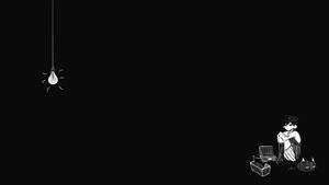 Ethereal Solitude: A Dangling Light in the Abyss - Söt tapet