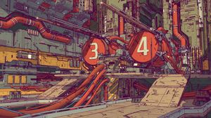 Futuristic Industrial Complex - Cute Wallpaper